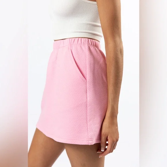 NWT Pink Lily Pink Women's Have It My Way Textured Skort - Picture 3 of 6
